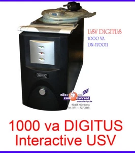 1000VA USV UPS DIGITUS DN-170011 EMERGENCYPOWER SUPPLY & RS232 CABLE SOFTWARE MM - Picture 1 of 3