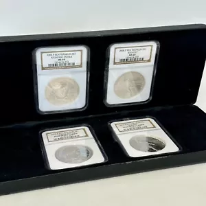 2006 Ben Franklin Commemorative Silver Dollar 4 Coin Set NGC MS/PF 69 w/ Box - Picture 1 of 5