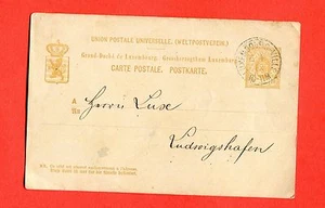POSTAL PAPELERÍA - LUXEMBURGO CP c.10 - 1882 usado (261327) - Imagen 1 de 2