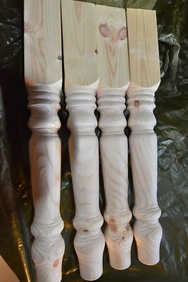 pine farmhouse/Kitchen table Legs Set of Four Ex4 Inch - Image 1 of 3