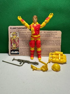 Tarjeta de archivo completa vintage GI Joe Arah 1984 Blowtorch excelente estado - Imagen 1 de 7