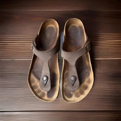 Birkenstock Sandals Gizeh Thong Mocha Brown Flip Flop Womens Size 40 US 9 - Image 1 of 4