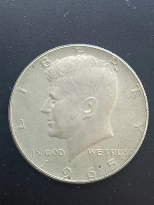 USA 1/2 DOLLARO KENNEDY DEL 1965 STATI UNITI! 11,50 GRAMMI ARGENTO '400 - Immagine 1 di 2
