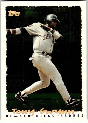 1995 Topps #228 Tony Gwynn CyberStats (Spectralight) - Image 1 of 2