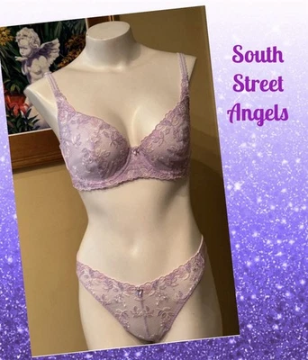 DE COLECCIÓN WACOAL 85731 84231 CAMPO DE FLORES SUJETADOR BORDADO TRANSPARENTE CONJUNTO DE BRAGAS 34D/S Foto 1 de 4