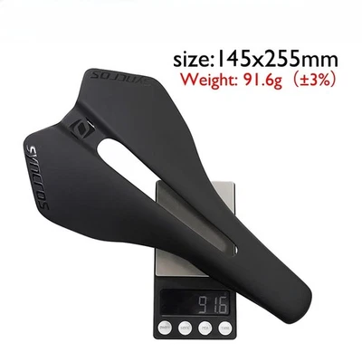  MTB Racing Bicycle Road Bike Carbon Saddle Hollow-OutBreathable Comfort Seat - Image 1 of 4