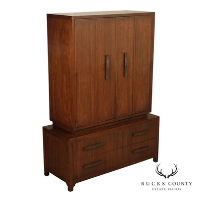 Heritage Mid-Century Modern Walnut Gentleman's Chest - Image 1 of 4