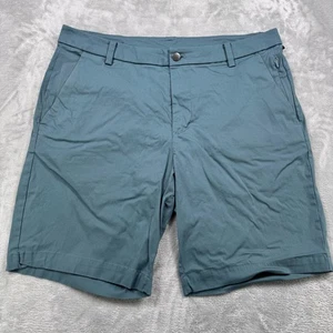 Pantalón Corto Lululemon Commission Para Hombre 34 Azul Delgado Cuatro Vías Elastizado Chino - Imagen 1 de 12