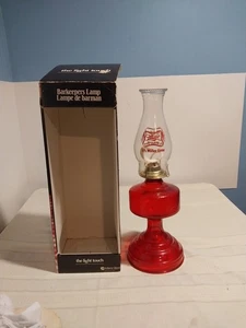 Vintage Indiana Glass New Old Stock Miller Beer Ruby Barkeepers Oil Lamp Rare - Picture 1 of 14