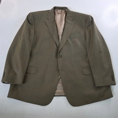 Blazer Traje Chaqueta Abrigo Deportivo Stafford 52R Marrón Pata de Gallo Cuadros Lana Para Hombre Foto 1 de 4