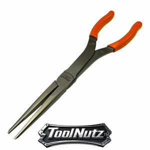 Snap-on Tools NEW 911ACFO 11"in. ORANGE Soft Grip Rounded Jaw Needle Nose Pliers - Picture 1 of 12