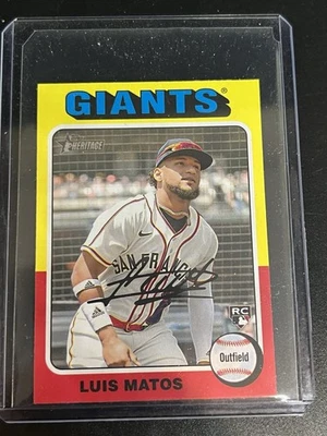 2024 Topps Heritage MINI Image Variation Rookie RC LUIS MATOS Giants #101 - Image 1 of 2