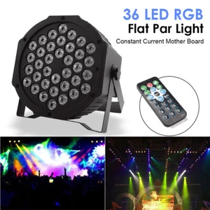 36 LED 36W Stage Lighting DJ Lights PAR Color Changing DMX Disco Party w/ Remote - Picture 1 of 17