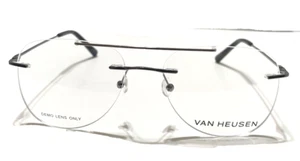 VAN HEUSON DOUBLE BRIIDGE 3 PIECE RIMLESS MODEL 218 in GUNMETAL - Picture 1 of 3