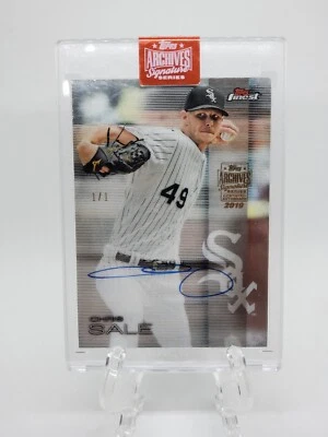2016 Topps Archives Signature Series Finest Chris Sale Auto 1/1 One Of One - Image 1 of 2