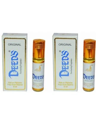 Almas Deed's Perfume Roll On Original Pocket Fragrance Body Spray 8ML Set Of 2