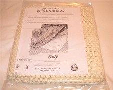 SKID PRUF Non-Slip Antimicrobial Washable Rug Cushion - Rugs Up To 5' x 8' - NEW