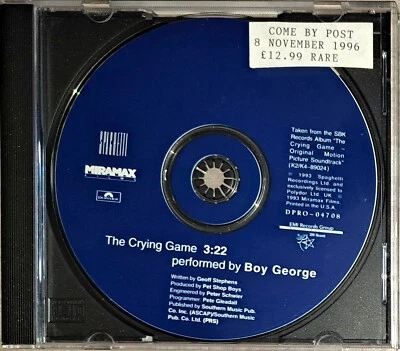 Boy George - The Crying Game - DPRO-04708 - *PROMO* - CD Single - VG / VG Foto 1 de 2