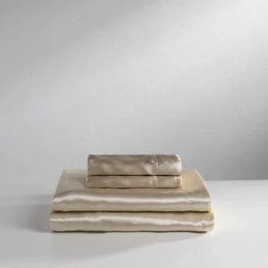 Baltic Linen Satin Luxury Sheet Set Cal King Ivory 4-Piece Set - Picture 1 of 12