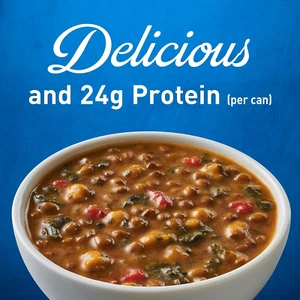 Linsenproteinsuppe im mediterranen Stil, vegetarisch, 19 Unzen (12 Stück) - Bild 1 von 12