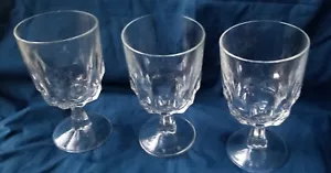 Lotto di 3 bicchieri calici acqua Arcoroc Artic 5 3/4 pollici - Foto 1 di 7