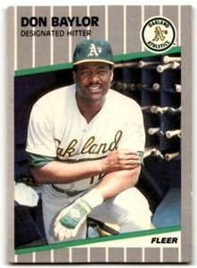 1989 Fleer #1 Don Baylor NM Near Mint Athletics ID:39745