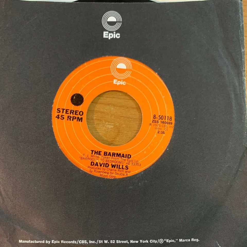 David Wills - The Barmaid // 7" - 1. US-Pressing 1975 - Bild 1 von 1