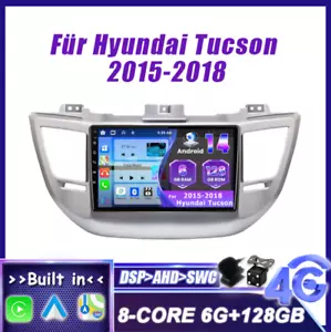 128GB CarPlay Android 14 Autoradio GPS NAVI RDS DSP Für Hyundai Tucson 2015-2018 - Bild 1 von 16