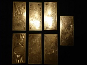 24k Gold Collectible Currency money