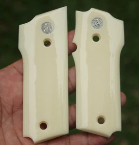 New S&W Grips fit M 59 459 559 659 Imitation Ivory Smooth # Random Silver Med - Picture 1 of 12
