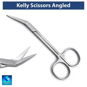 Kelly Angled Gum Scissors Surgical Orthodontics Supercut Dental Instruments - Picture 1 of 3
