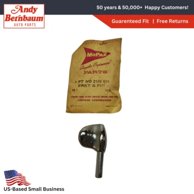 1960-1964 Dodge Plymouth Chrysler 880 Left Vent Wing Bracket & Pin 2166681 NOS. - Image 1 of 4