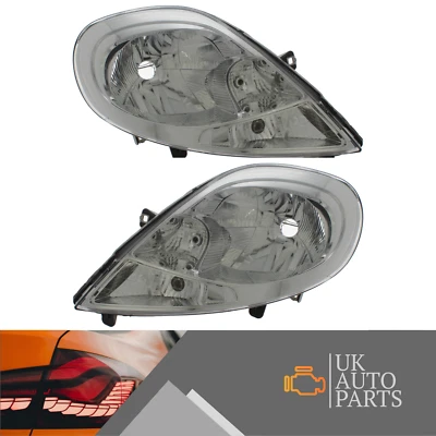 Headlamps Vauxhall Vivaro Van 2006-2015 Chrome Headlights 1 Pair Left & Right - Image 1 of 4