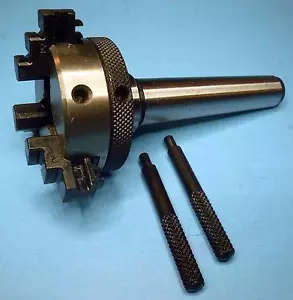 3-Jaw x 2" Mini Lathe Chuck Self-Centering Reversible Jaws MT2 Arbor Unimat New - Picture 1 of 6