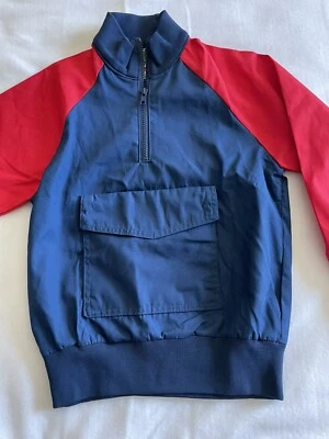 Vintage Wilderness Trails Boys 1/2 Zip Jacket Nylon Blue and Red Size Small - Image 1 of 4