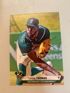 2021 Tahnaj Thomas Card Greensboro Grasshoppers Team Card