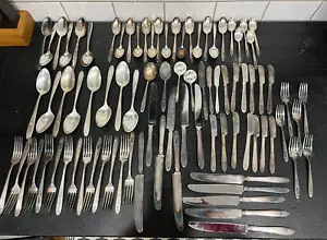86 Pieces Grosvenor Silverplate Flatware by Community Plate NO MONOGRAM - Picture 1 of 12