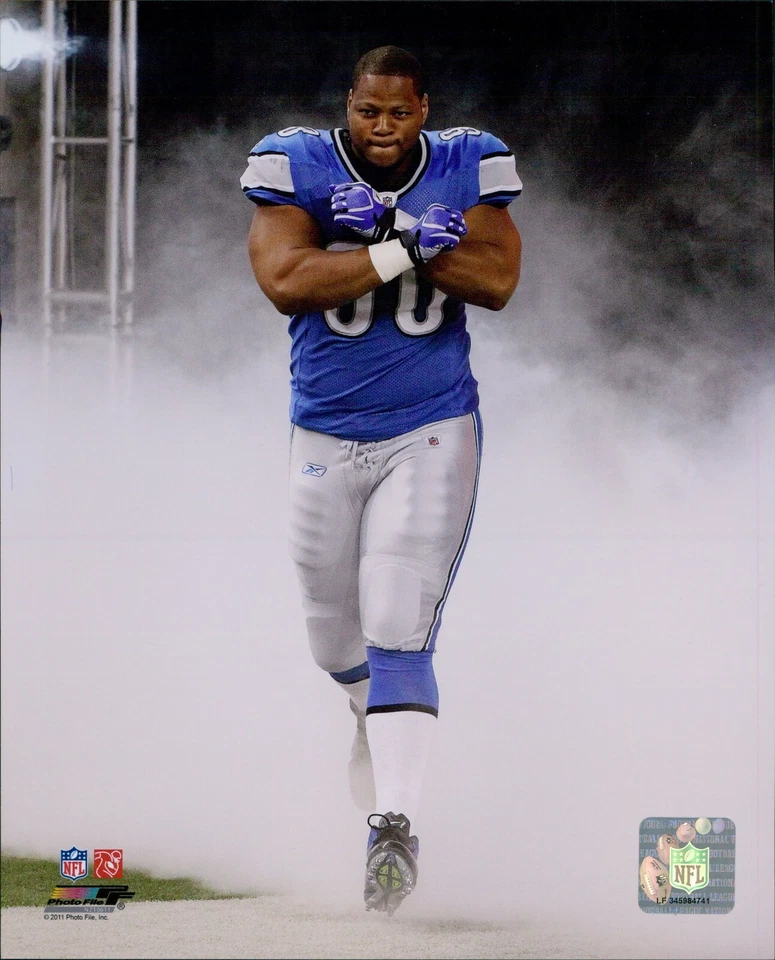 Foto brillante 8x10 de Ndamukong Suh Detroit Lions con licencia NFL sin firmar Foto 1 de 1