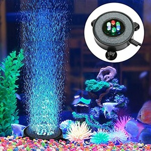 Supmaker Aquarium Air Stone Fish Tank Led Bubble Light with 6 Colour Change LEDs