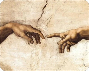 Impresionante alfombrilla de ratón de novedad Creation of Adam por Michelangelo Art Designs - Imagen 1 de 2