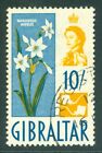 SG 172 Gibraltar 1960. 10/- yellow & blue. Very fine used CAT 26