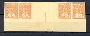 SWITZERLAND 1898 GEBÜHRMARKE CANTON BERNE 1 Fr. -BROWN -BRIDGE PAIR PROOF (*) @4 - Picture 1 of 1