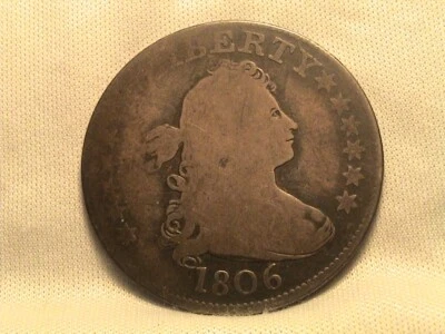 Busto drapeado cuarto 1806 B-5 R4+ Foto 1 de 2