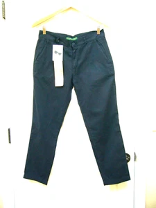 New Katharine Hamnett Organic Cotton Pants Navy Sz 28 NWT - Picture 1 of 6