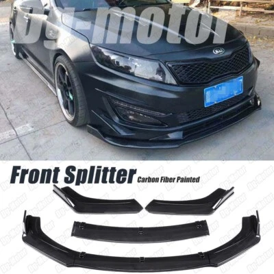 Kit de cuerpo divisor de labios parachoques delantero aspecto fibra de carbono para KIA Optima K5 2011-19 Foto 1 de 4