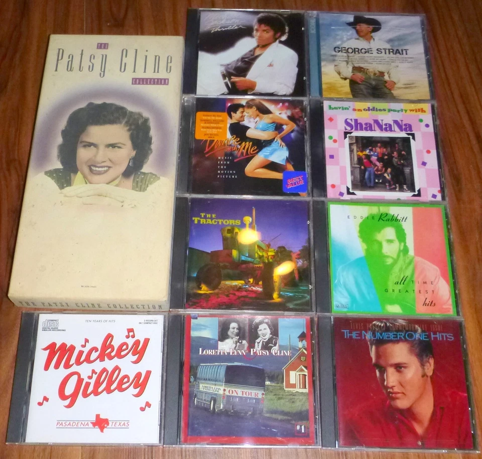 CD Lot Michael jackson Patsy Cline box set Elvis George Strait - Image 1 of 1
