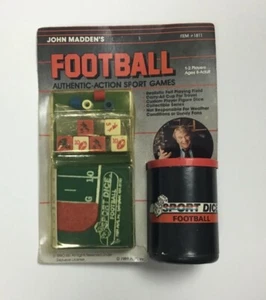 1990 Vintage John Madden Football Game Dice Collectible Rare New Sealed ALPS NFL - Picture 1 of 2