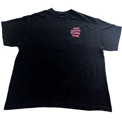 Camiseta Anti Social Social Club Never Mind Scribble en Negro y Rosa Foto 1 de 3