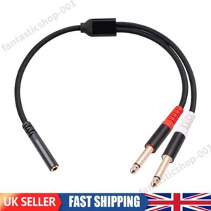 3.5mm To 6.35mm Audio Cable 0.3m Audio Splitter Cable for Mixers Headphones - Afbeelding 1 van 12