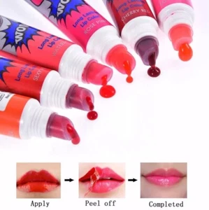 Sexy Lip Stain Stay &Peel Off Lip Stain Long Lasting Waterproof 6 Vibrant Colors - Picture 1 of 29